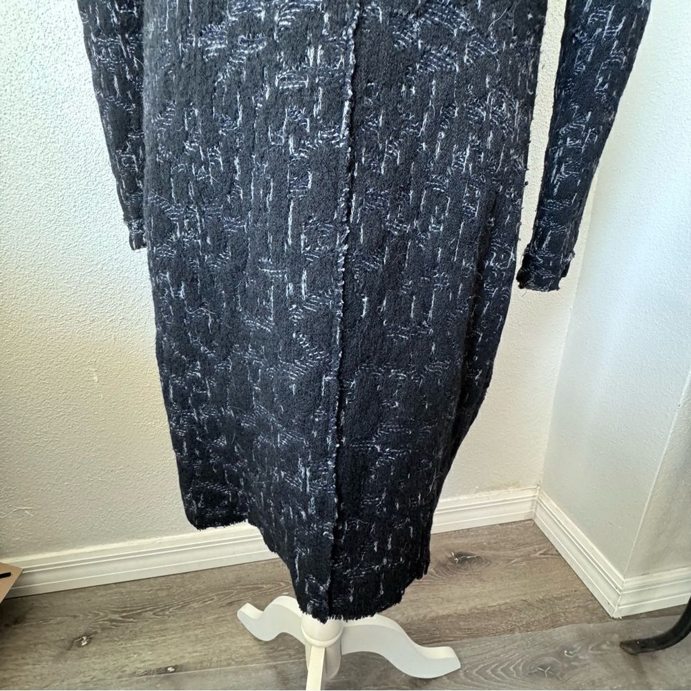 Transit Par Such Black Duster Cardigan Large Collar Pockets Sweater Size Small - Picture 5 of 9